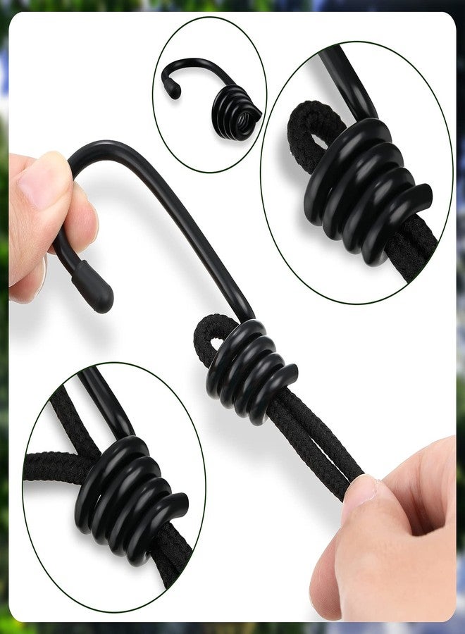 Ferraycle 20 Pieces 1/4 Inch Plastic Coated Bungee Cord Hooks Spiral Shock Cord Hook Wire Bungee Hooks End for Elastic Rope, Boating, Camping, Auto and Outdoor Uses - Image 4